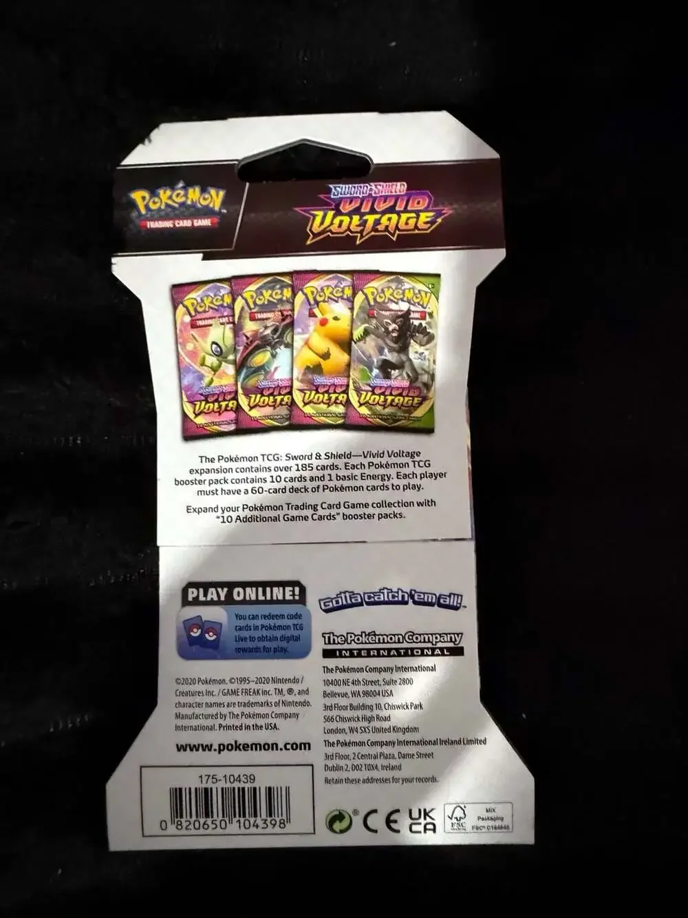 Pokemon TCG Sword & Shield Vivid Voltage Sleeved Booster Pack